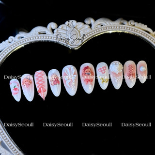 Nail box thỏ dễ thương màu thạch hồng 02