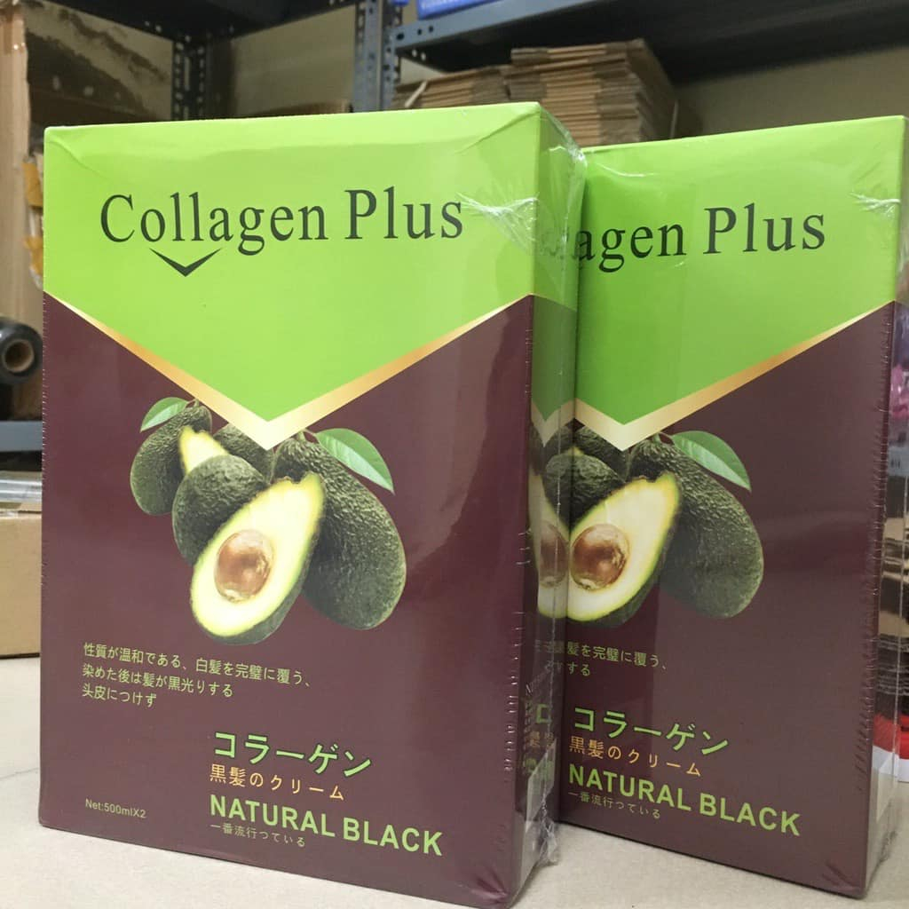 Thuốc Nhuộm Đen Tóc, Nhuộm Phủ Bạc Collagen Bơ, Không Bết Dính Da Đầu (LOẠI 1)