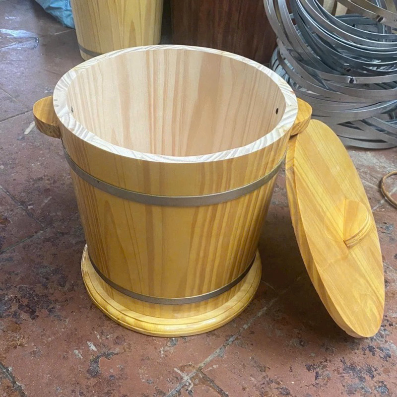 Thùng gỗ đựng gạo phong thủy 10ky