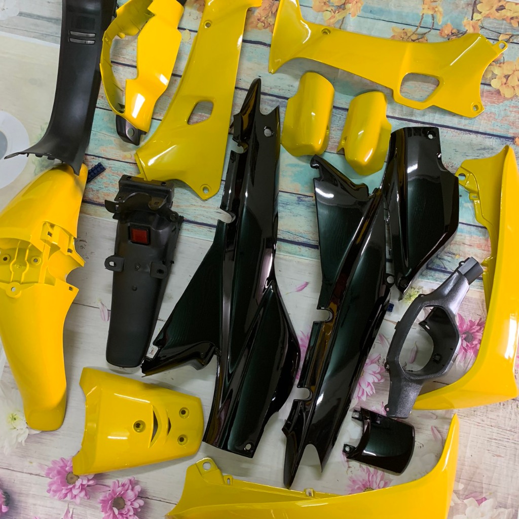 Bộ Dàn áo xe wave thái 1 bóng - ZX -wave nhỏ 110 - Alpha màu VÀNG ĐEN -nhựa ABS