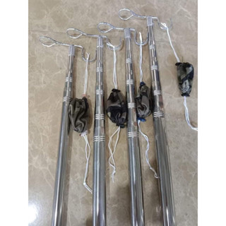 Sào rút inox đa năng-sào inox bẫy chim treo lồng đầy đủ kích cỡ tặng kèm 1 móc sào và túi bổi