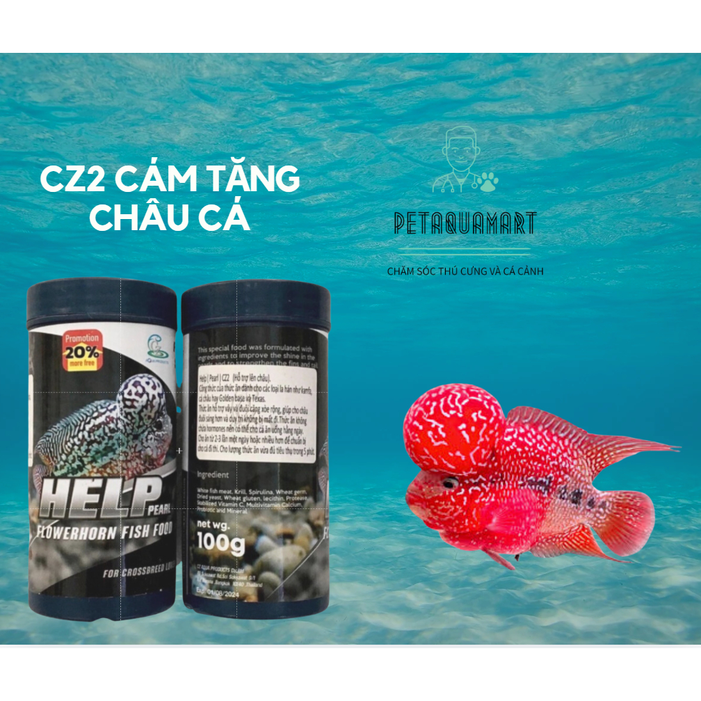 Thức ăn tăng châu cho cá la hán cz2 Thái Lan size s