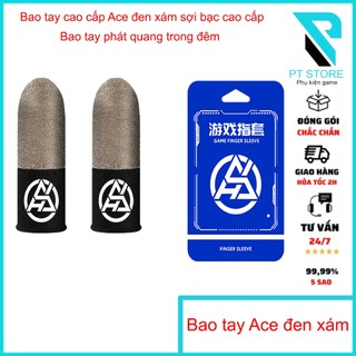  Bao tay chơi game Ace sợi bạc màu đen xám - Phát quang trong màn đêm - Tỉ lệ sợi bạc cao - Trải nghiệm cực kì mượt mà 
