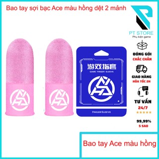Bao tay chơi game sợi bạc Ace hồng 2 mảnh - Màu sắc cá tính - Trải nghiệm mượt mà - Tỉ lệ sợi bạc cao