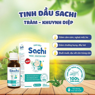  Tinh Dầu Tràm - Khuynh Diệp Sachi Giúp Làm Ấm Cơ Thể Giảm Chướng Bụng Làm Dịu Các Vết Côn Trùng Cắn 30ml 