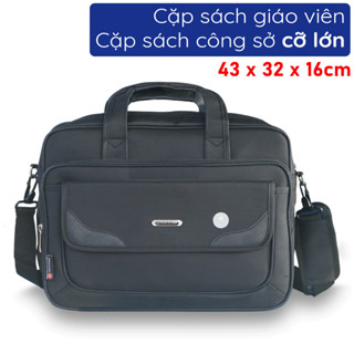 Cặp sách cặp giáo viên cặp laptop túi đựng laptop cặp tài liệu  ALVINIA nhiều ngăn vải polyester cao cấp OWL STORE