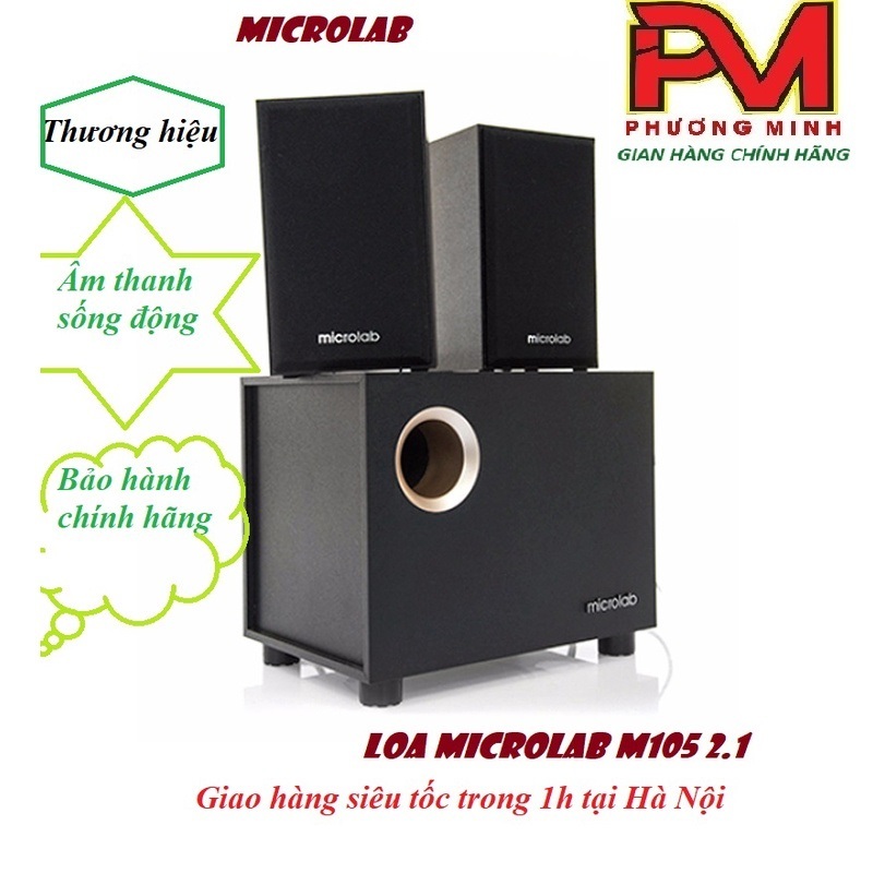 Bộ Loa máy tính Microlab M105 (2.1) và B27 (2.0) - Hàng cam kết Chính Hãng bảo hành 12 tháng