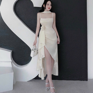 Váy 2 dây nhún bèo vạt