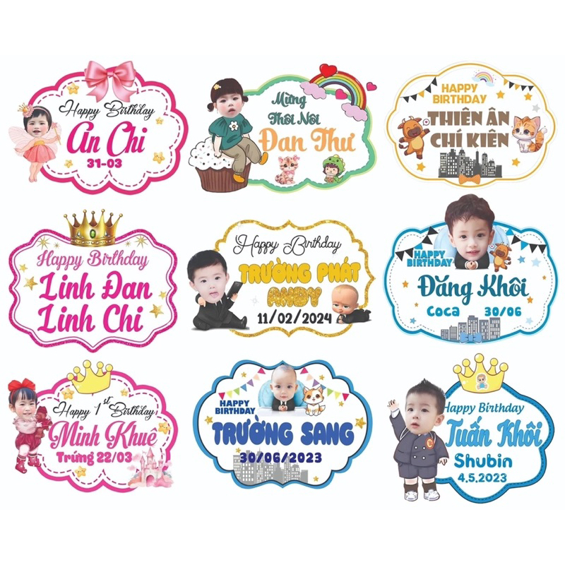 Bảng Tên Sinh Nhật Cho Bé trai , bé gái
