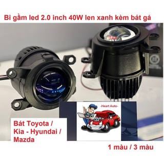   BH 2 năm  Trọn bộ 1 cặp bi gầm Led 2.0" Japan V20 2024 new len xanh 50W 1 màu   3 màu kèm bát gá theo xe có pha cốt 