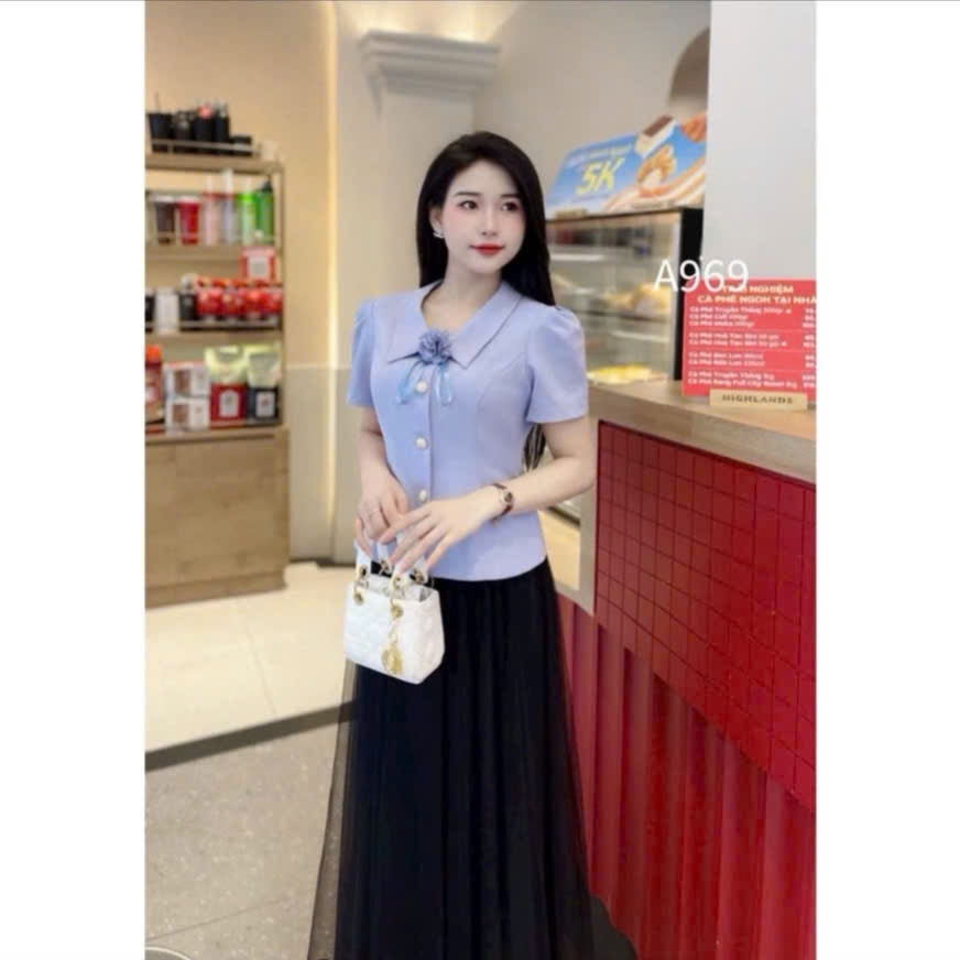 ÁO KIỂU KẾT HOA FROM VỪA VẶN NHIỀU MÀU ĐỦ SIZE F65