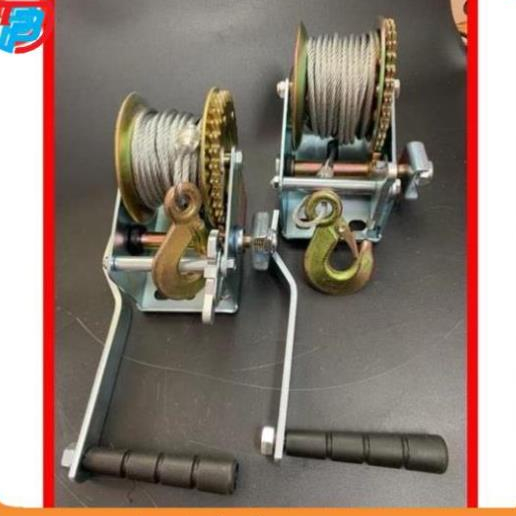 Combo Tời Quay Tay 600 pound + 20 Cáp INOX 304 phi 2 + 4 Ốc Siết Cáp INOX phi 2 cáp thép Thái Bình V