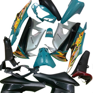 Bộ dàn áo xe wave RS - wave A - Alpha 2006 đến 2016 màu Xanh Ngọc Candy -nhựa trắng nguyên sinh loại