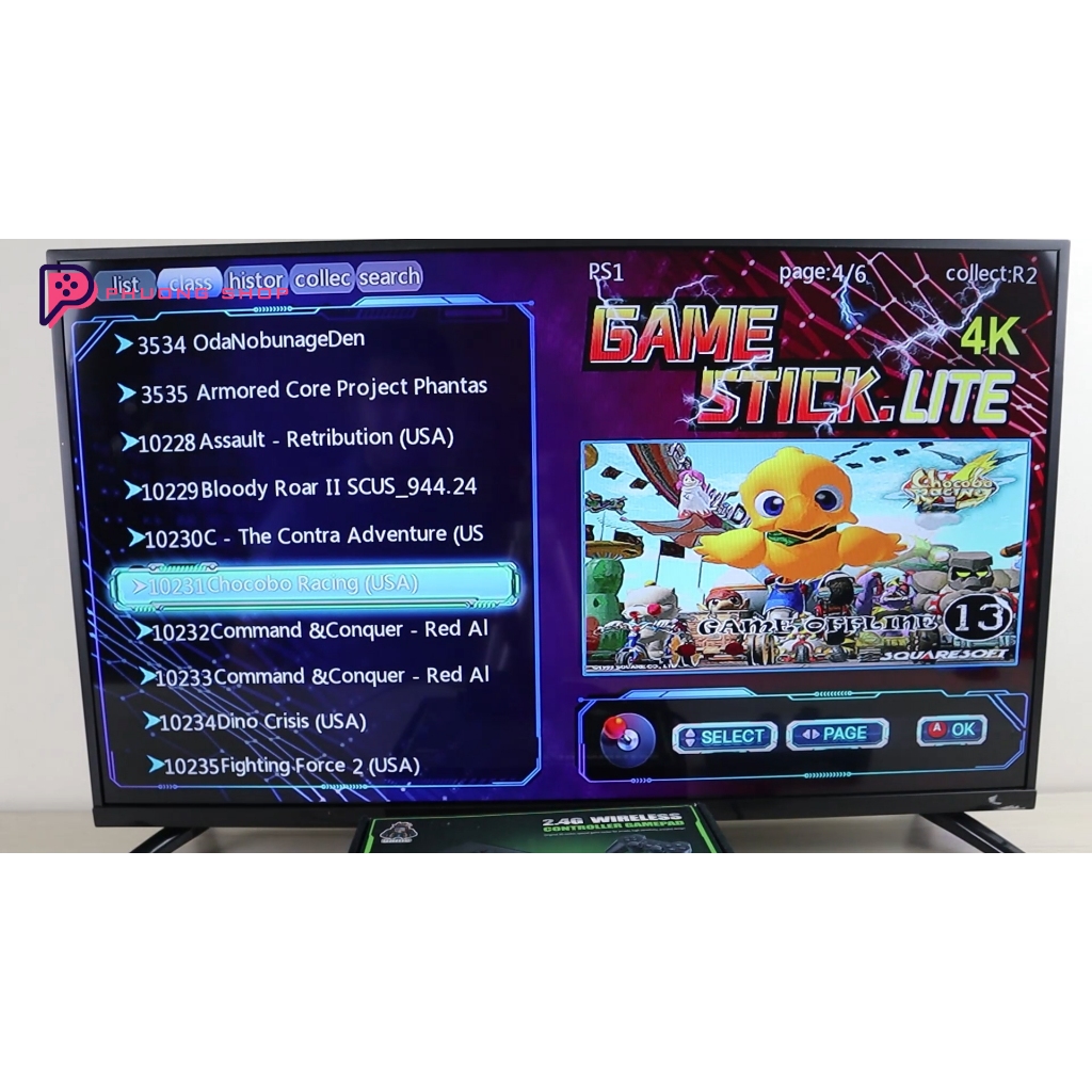 Máy Chơi Game Stick 4K V2 - 4 Nút 6 Nút HDMI Không Dây, Tải thêm đấu trường thú, đua xe gà, Bóng đá nhật | BigBuy360 - bigbuy360.vn