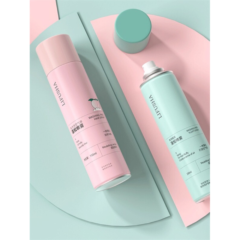   150ml  Xịt gội đầu khô cấp tốc nội địa trung Spes   LiFusha giúp tóc bồng bềnh suốt 8 Tiếng không dầu không bết dính 