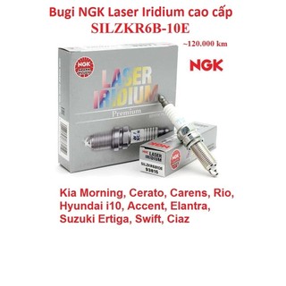   mã SILZKR6B-10E  Bộ 4 cái Bugi NGK Laser Iridium SILZKR6B-10E cao cấp dùng 120.000 km 