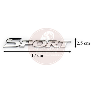 [Decal] [Chữ dán] [SPORT] [Màu bạc] ABS