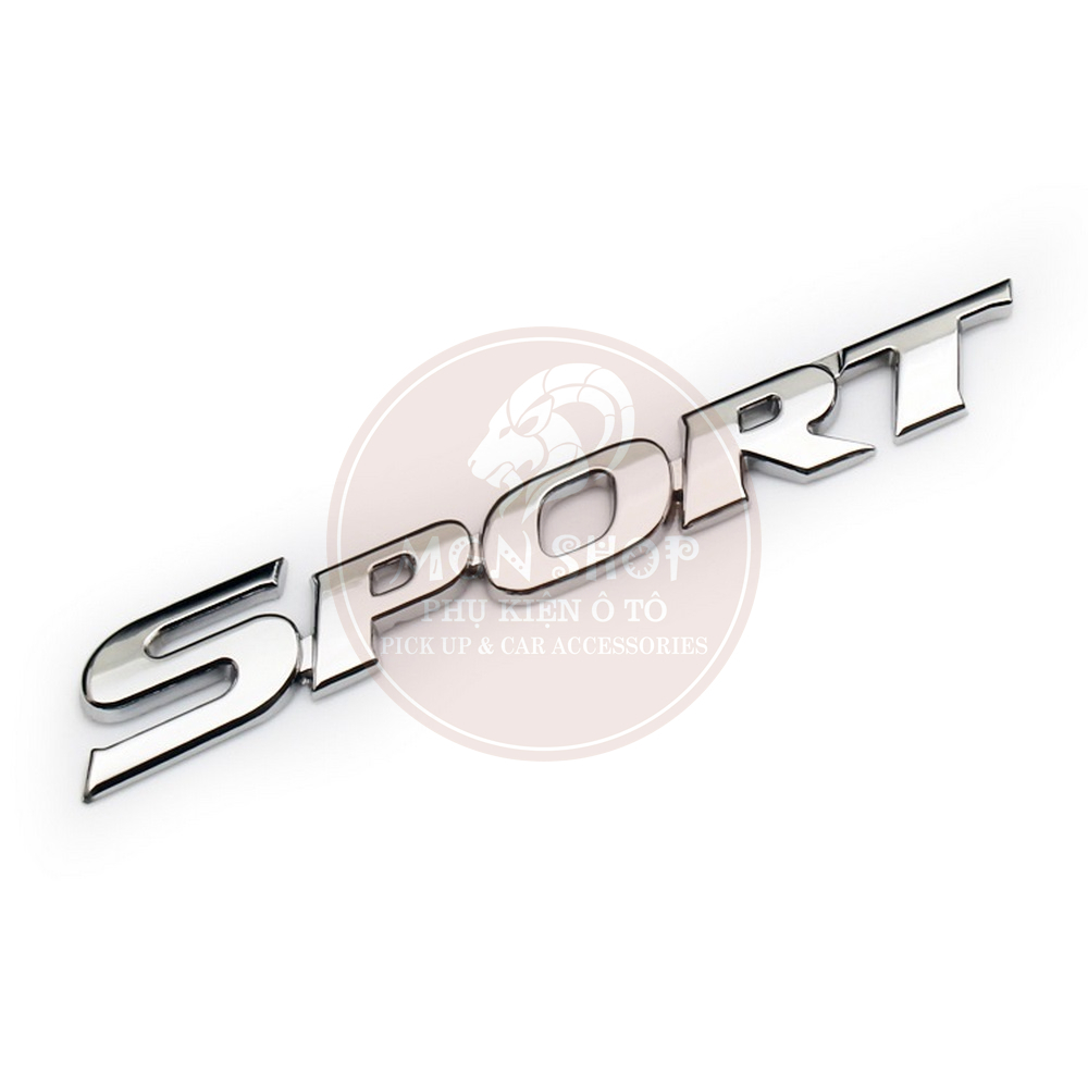 [Decal] [Chữ dán] [SPORT] [Màu bạc] ABS