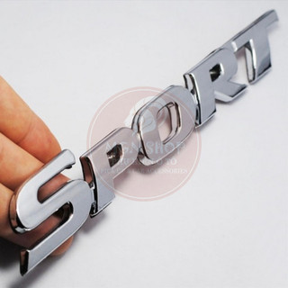 [Decal] [Chữ dán] [SPORT] [Màu bạc] ABS