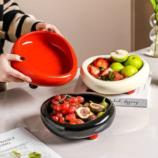  Khay đựng bánh kẹo  hoa quả  đồ trang sức sáng tạo nhiều màu sắc chất liệu gốm sứ 