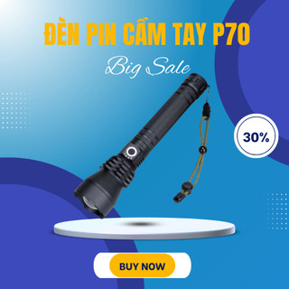 Đèn Pin Siêu Sáng Cầm Tay P70 Corisu Chiếu Xa Lên Đến 200-300m Chip XHP70 Chất Liệu Hợp Kim Nhôm Chắc Chắn
