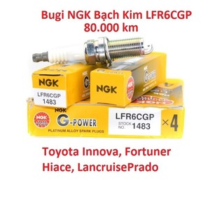  BH 12 tháng   LFR6CGP  Bugi NGK Platinum  Bạch Kim  chân dài cho Toyota Innova Fortuner Hiace LancruisePrado 