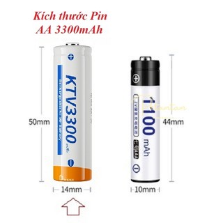 8 viên Pin sạc AA 3300mAh ( Các tùy chọn số lượng Pin 3300mAh)