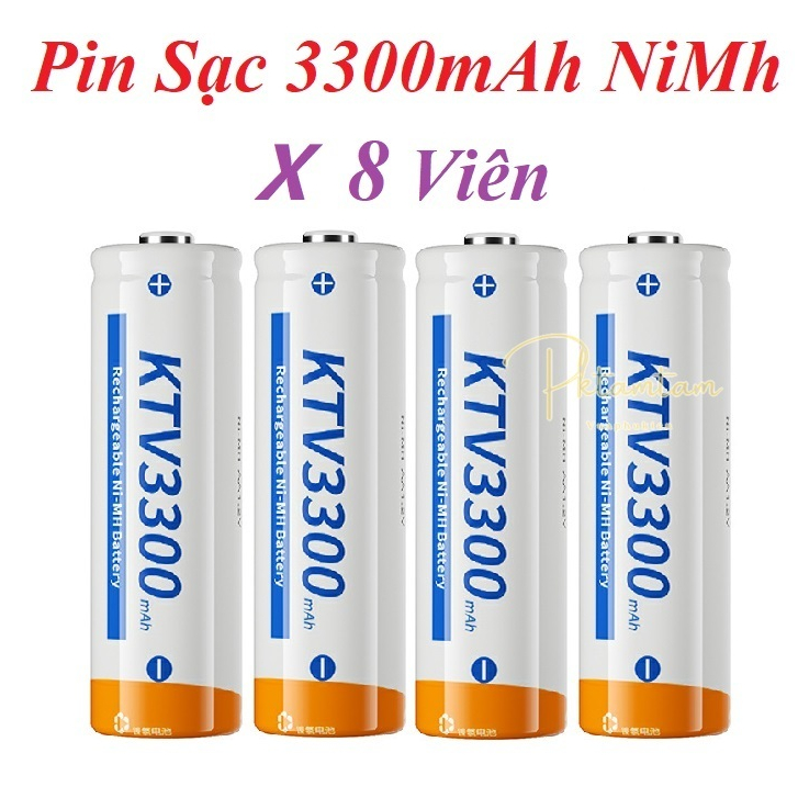 8 viên Pin sạc AA 3300mAh ( Các tùy chọn số lượng Pin 3300mAh)
