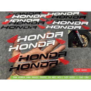 [ 1 CẶP ] TEM HONDA DÁN PHUỘC TRƯỚC ( LỘT ĐƯỢC ) IN MỰC NỔI CAO CẤP