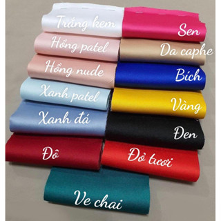  Vải tafta lụa vải taffeta mặt lụa chuyên đồ cưới trơn váy đầm trơn có độ phồng nhẹ khổ 1m5 