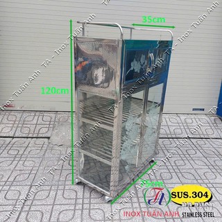 Tủ chén inox, tủ đựng chén bát inox TCTA80