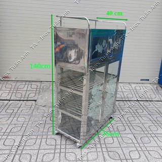 Tủ chén inox, tủ đựng chén bát inox TCTA80