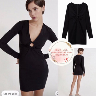 Pull&Bear Tbn - Đầm Body Short Dress With Ring Detail size S