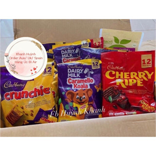 Socola Cadbury Crunchie Chocolate /Cherry Ripe /Picnic/ Caramilk/Twirl/ Flake gói 12 thanh của Úc hàng air