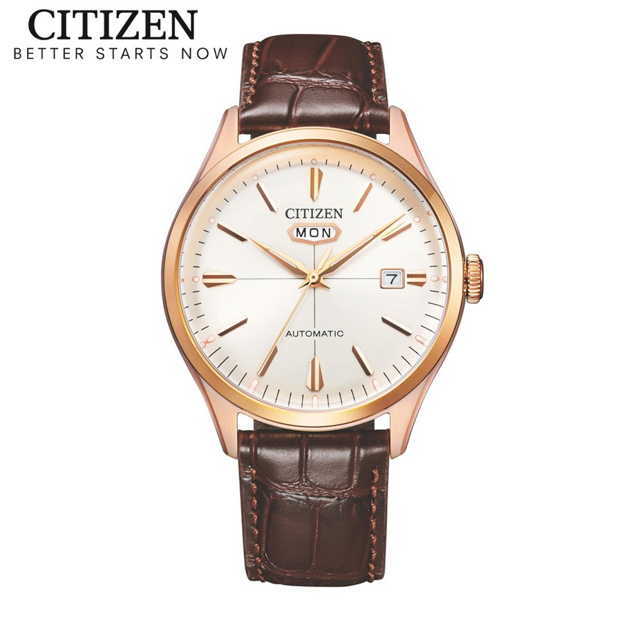 Đồng Hồ Citizen C7 Automatic Unisex Dây Da NH8393-05A - Mặt Trắng (40mm)