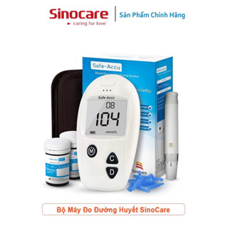 Máy Đo Đường Huyết Sinocare Safe Accu (tặng kèm 25 Que + 25 kim trích máu)