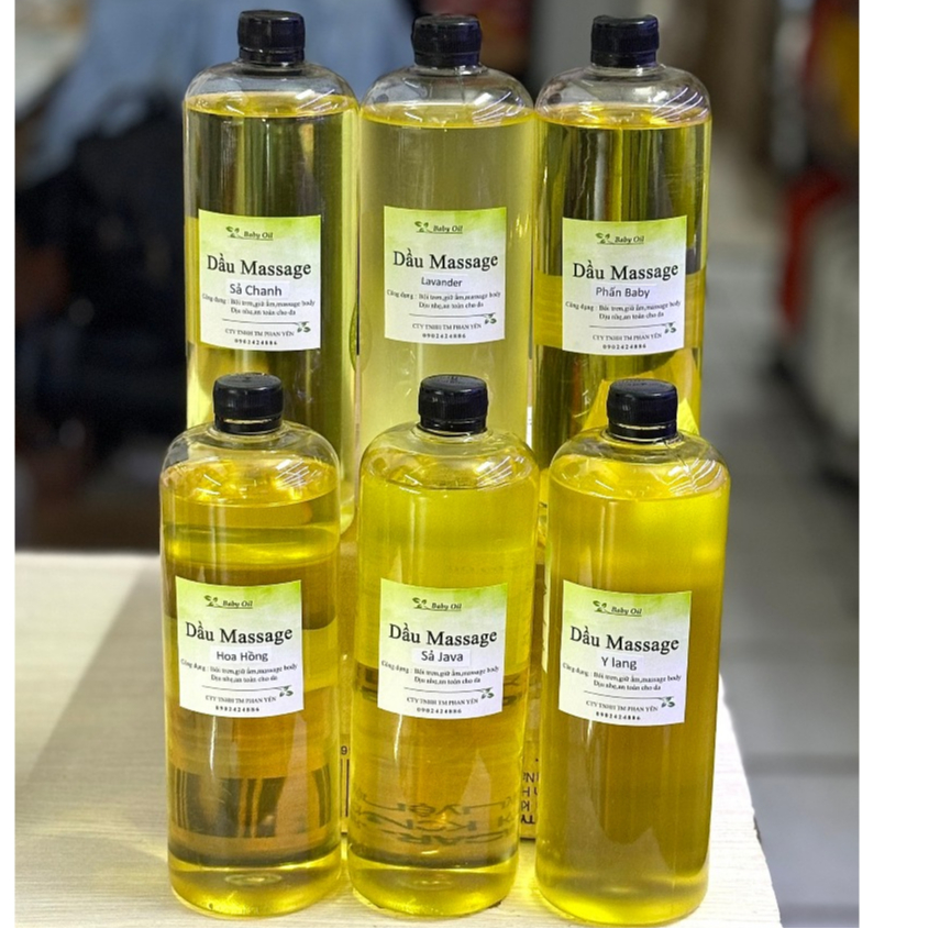 Dầu massage body-dầu bôi trơn-baby oil-hương thiên nhiên-chai 1Lit