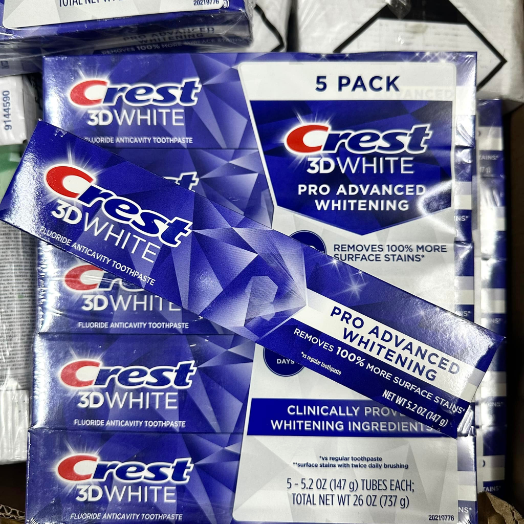 Kem đánh răng Crest 3D White Advanced Whitening Advanced Whitening 147g