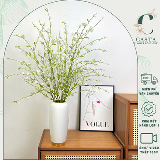  Cành Hoa Tuyết Mai CASTA FLOWER 120cm cao cấp  Cam kết loại 1   Decor phòng khách trang trí nhà cửa 