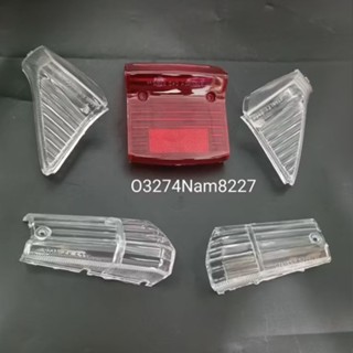 Bộ nắp chụp võ đèn hậu, xi nhan xe DREAM trắng trong suốt