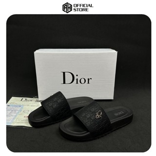 Dép dán DIOR nam nữ, dép lê DIOR thiết kế sang trọng đế cao su mềm mại full bill box