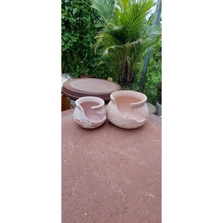  Chậu đất nung - chậu hủ bầu bụng xẻ ngẫu nhiên 