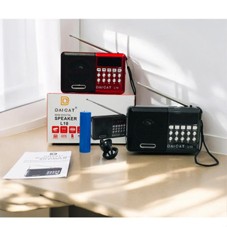 Đài Radio Fm Cho Người Già DAICAT L10, Máy Nghe Nhạc Mini Bluetooth Mp3-Usb-Thẻ Nhớ, Quà 1 Pin Sạc