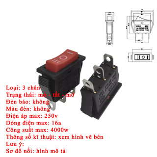 CÔNG TẮC on - off - on trạng thái MỞ - TẮT - MỞ