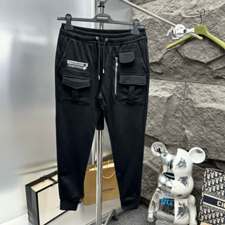 Quần jogger dài nam DSQ nỉ chân cua thêu túi hộp khoá zip logo chữ đùi ống bó dày dặn boy phố QN39P