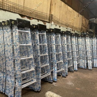 Thang nhôm chữ A hộp mâm lớn - Thang nhôm chữ A gấp