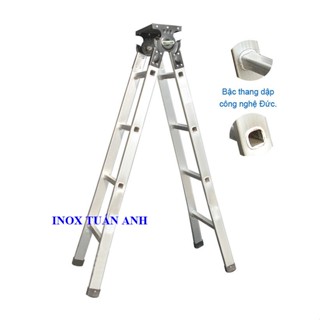 Thang nhôm chữ A, thang nhôm gấp hộp mâm TNHM15