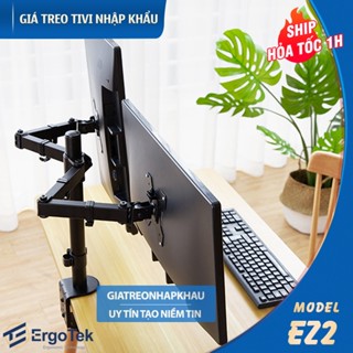 Giá Treo Hai Màn Hình Máy Tính EZ2 / EZ3 17 - 27 Inch Kẹp Bàn - Giá Đỡ 2 Màn Hình  [ Rẻ Hơn NB F160 / NB H180 ]