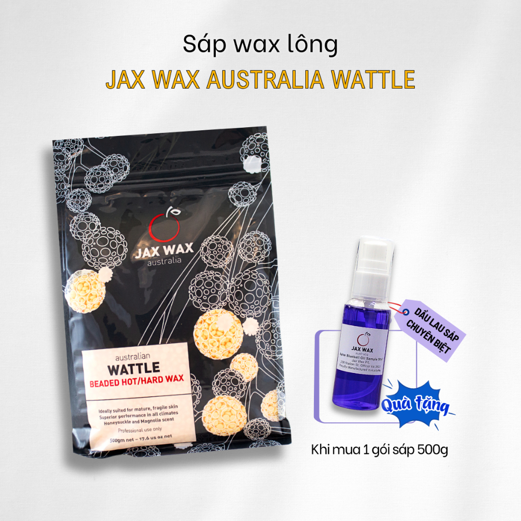Sáp wax lông Jax Wax Wattle dạng hạt - wax lông dịu nhẹ cho da nhạy cảm, lão hóa