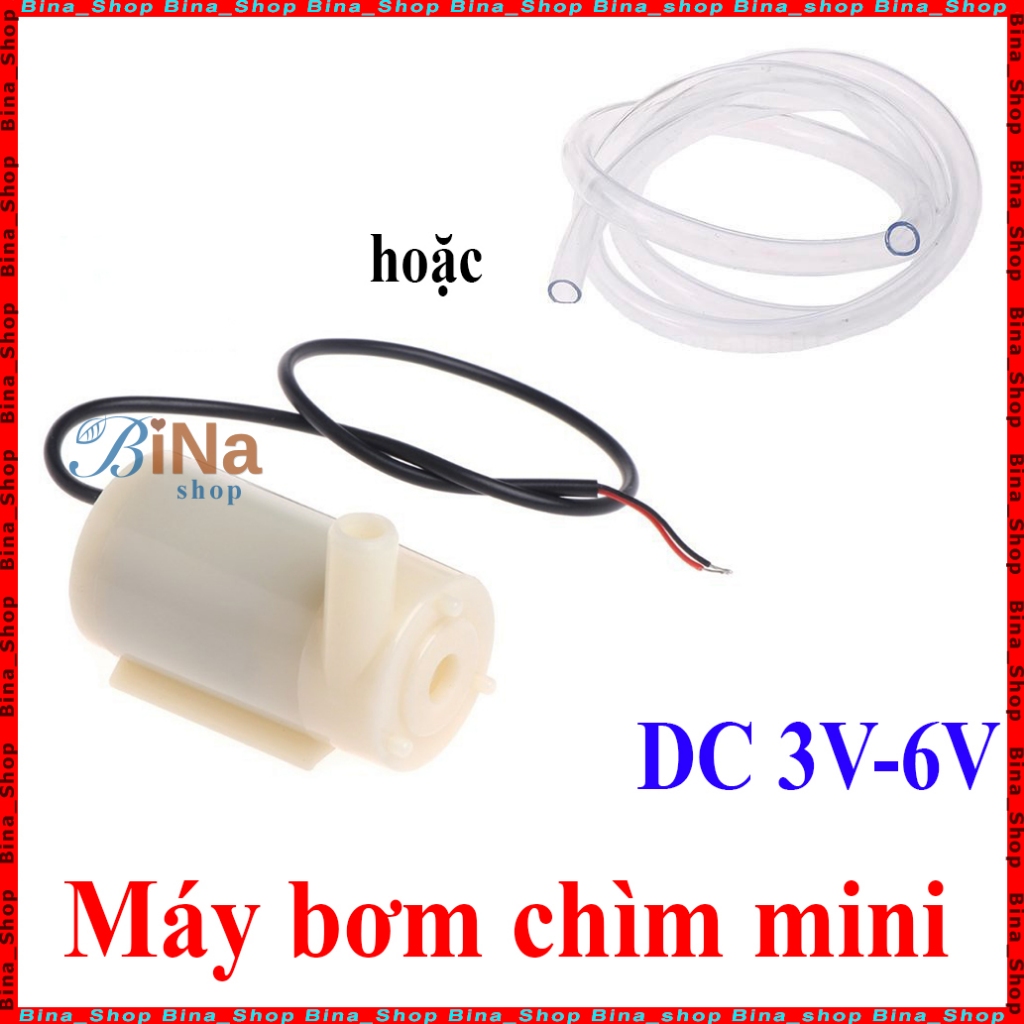 Bơm chìm mini DC 3v-5v ống dẫn mua riêng